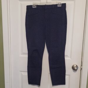 GAP Navy Polka Dot Cropped Dressy Pants